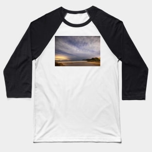 Caswell Bay on Gower in Wales at Night Baseball T-Shirt